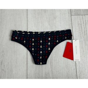 NWT Tommy John Second Skin Thong Sz XS Blues Balsam Fir Christmas Trees